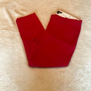 J. Crew Red Cropped Ankle Pants